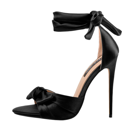 Bow Ankle Strap Stilettos Heel Sandals - Onlymaker Discount