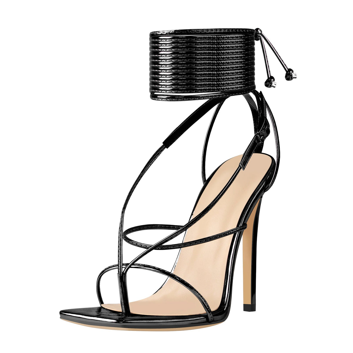 Square Toe Strap High Heel Stiletto Sandals - Onlymaker Trending