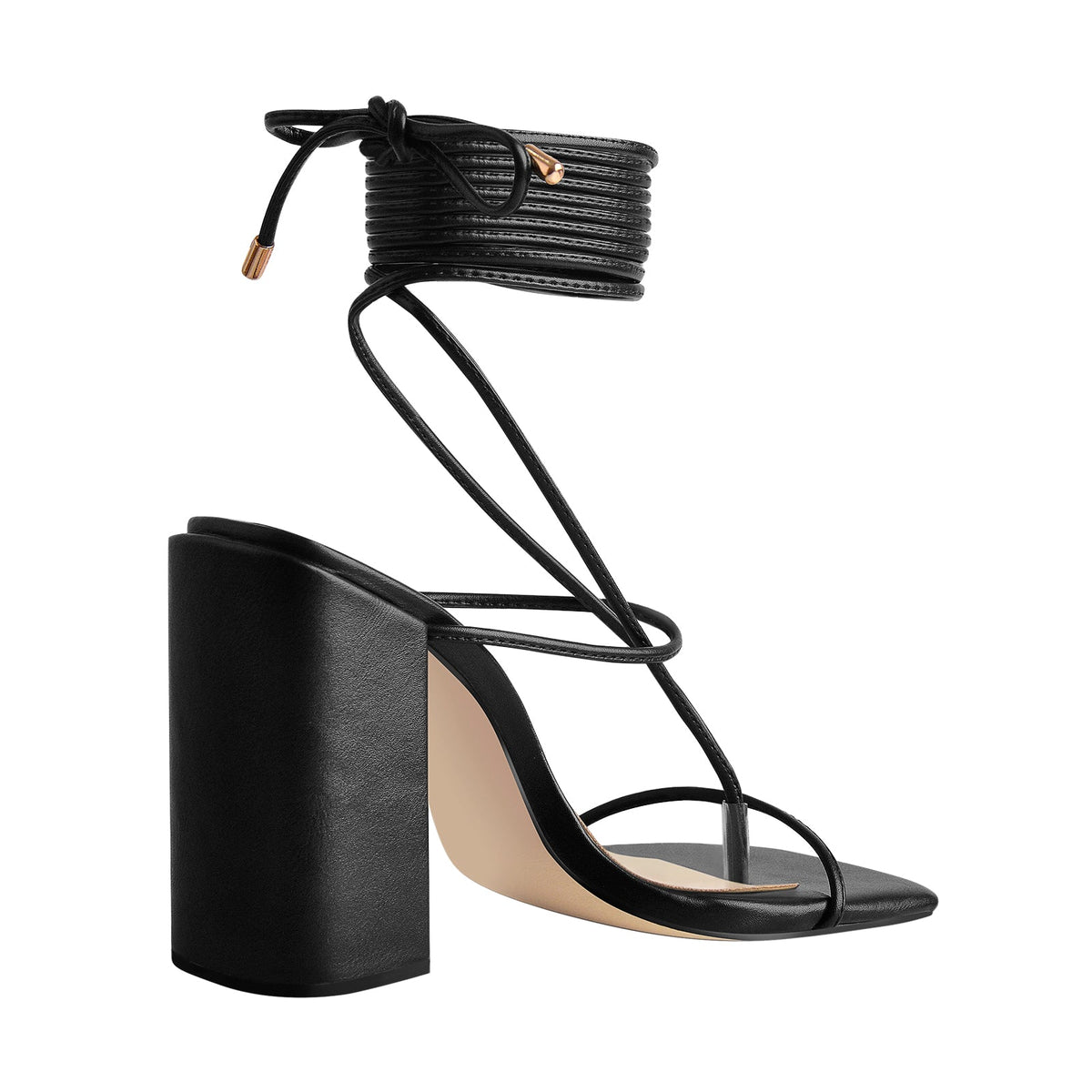 Ankle Strap Square Toe Chunky Heels Sandals - Onlymaker Essential