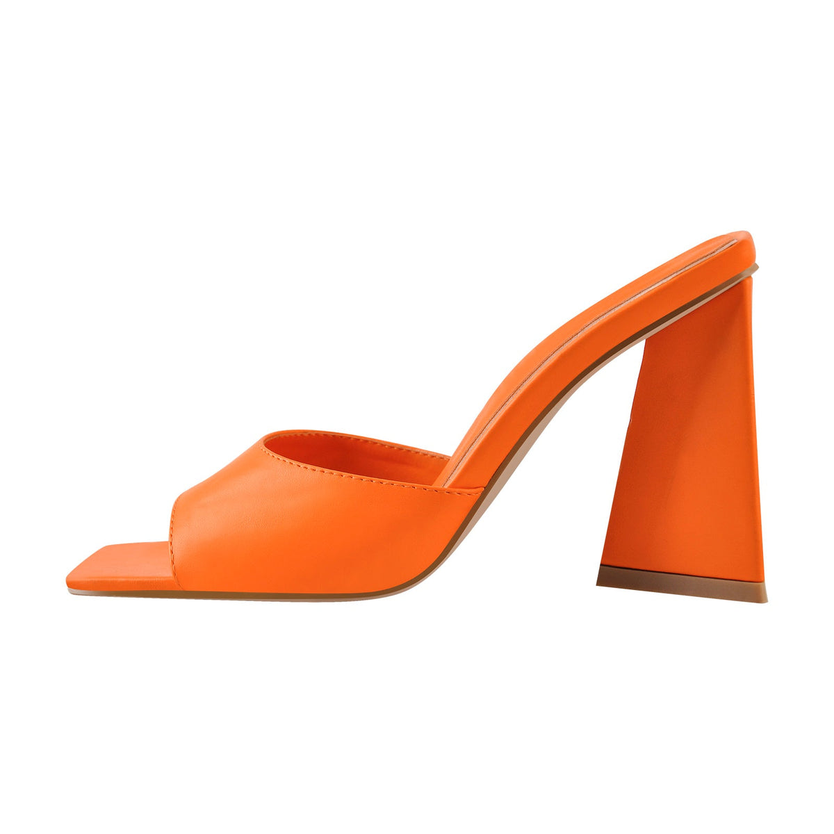 Square Toe Chunky Heel Sandal Mules - Onlymaker Quality