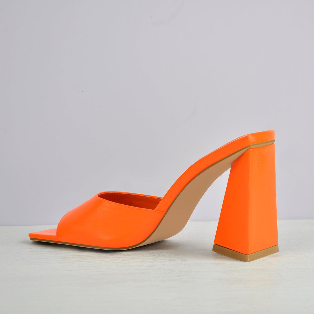Square Toe Chunky Heel Sandal Mules - Onlymaker Quality