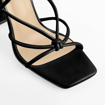 Onlymaker Sandals Lace-up Chunky High Heels - Onlymaker Smart Buy