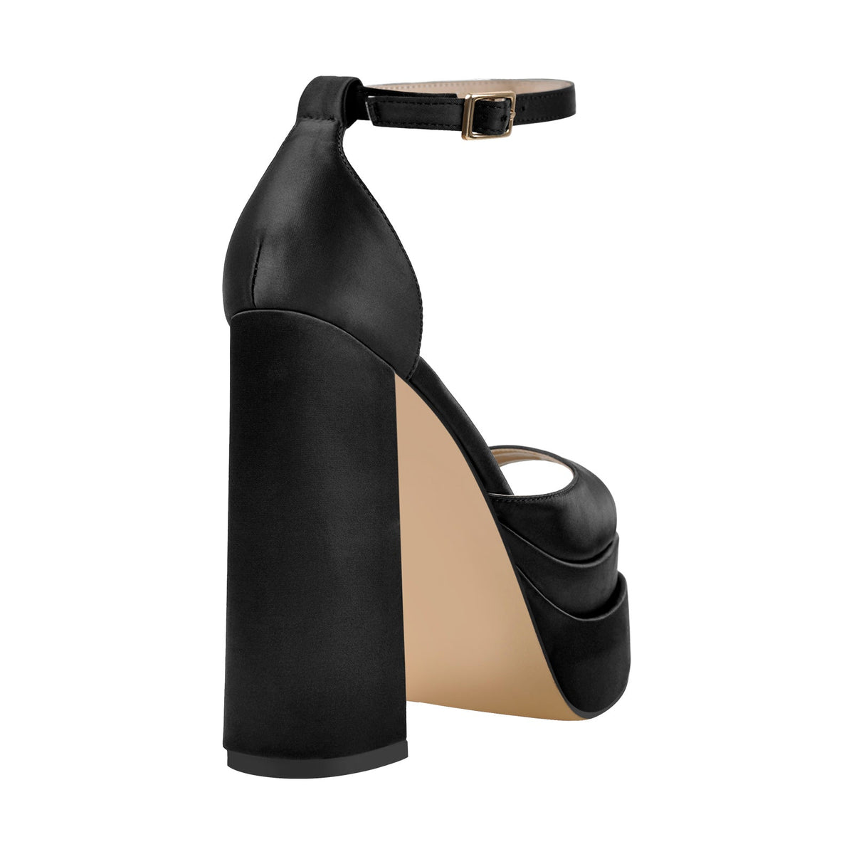 Double Platform Ankle Strap Chunky Heel Sandals - Onlymaker Top Pick