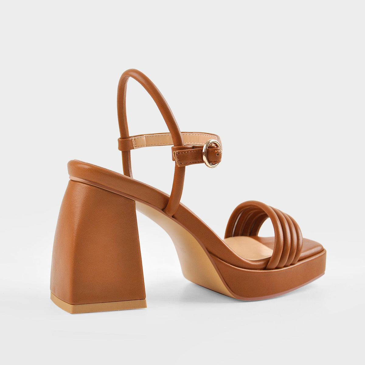Platform Design Heel Ankle Strap Black Brown Sandals - Onlymaker Customer Favorite