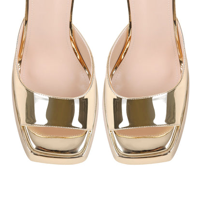 Open Toe Chunky Heel Strap Platform Sandals - Onlymaker Latest