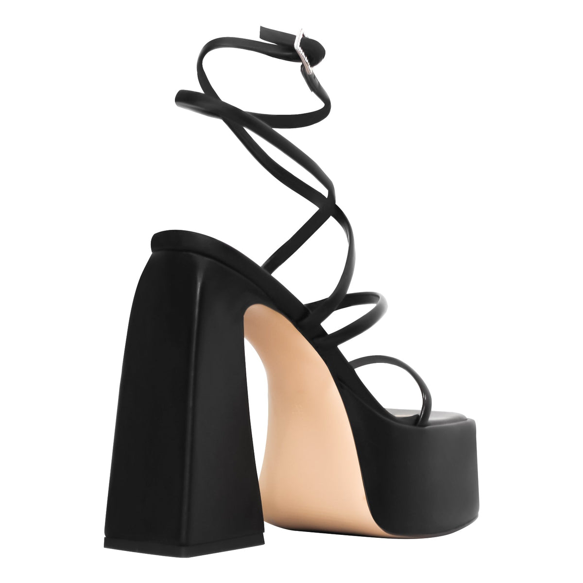 Platform Chunky Triangle Heel Sandals - Onlymaker Featured