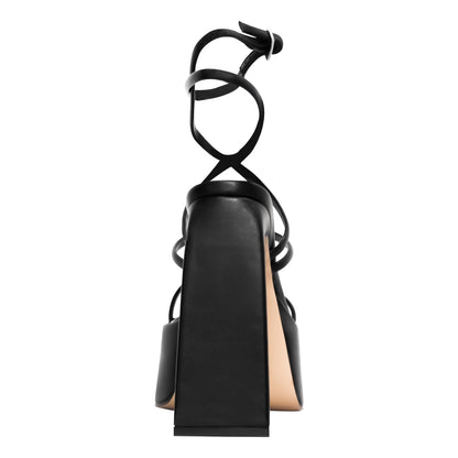 Platform Chunky Triangle Heel Sandals - Onlymaker Featured