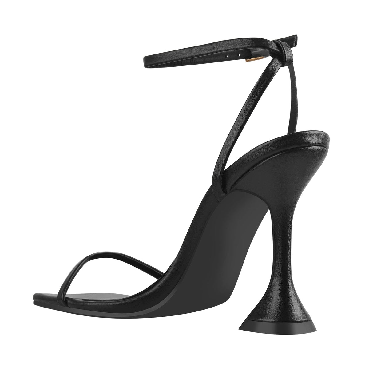 Black Ankle Strap High Heel Sandals - Onlymaker Everyday