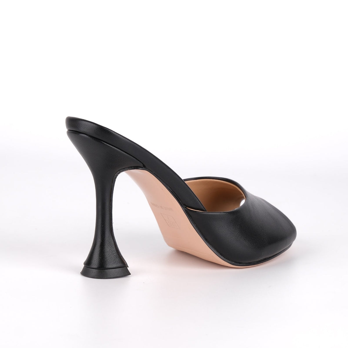 Round Toe Slip On Tapered Heel Mules - Onlymaker Deals