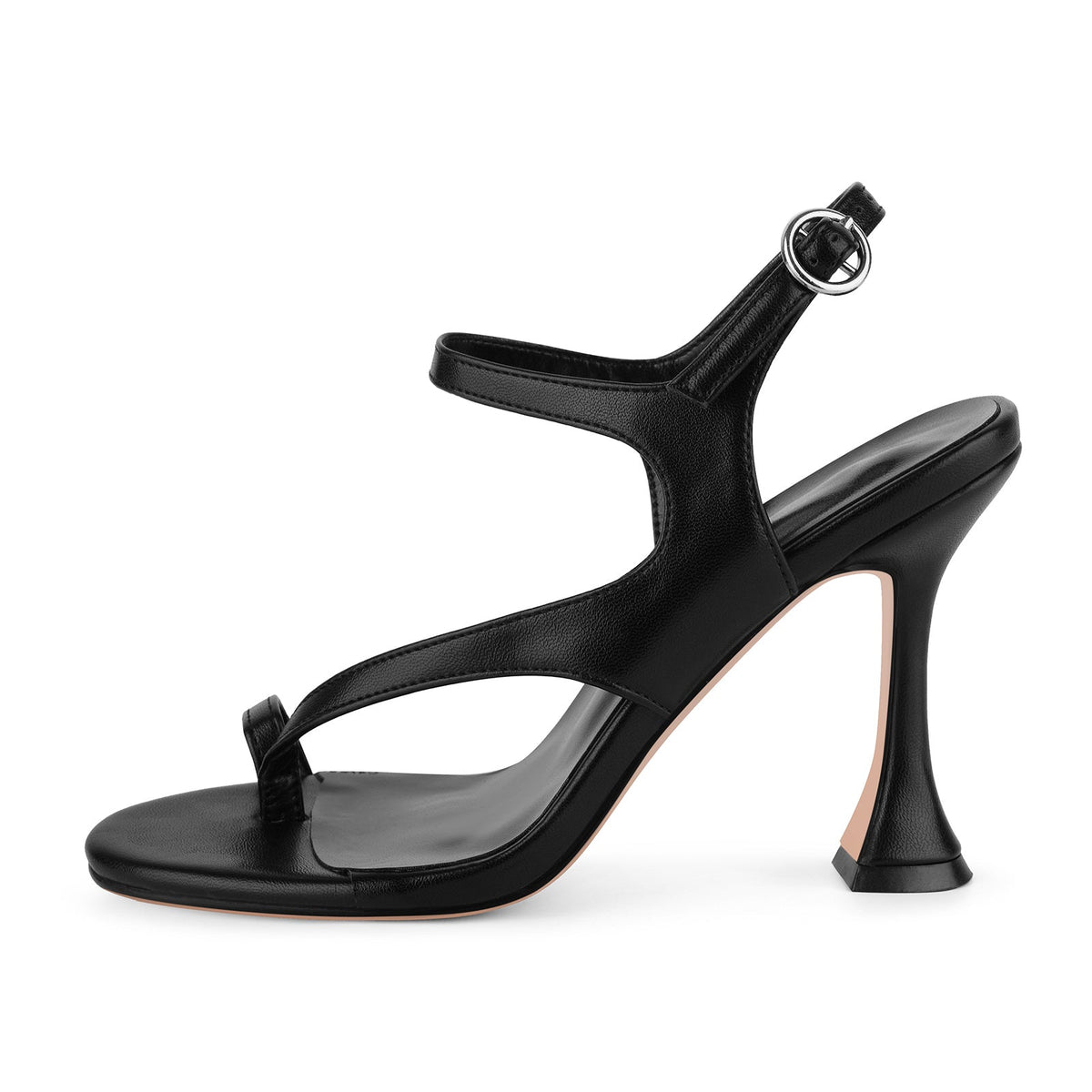 Buckle Strap Tapered Heel Flip Flops Sandals - Onlymaker Deals