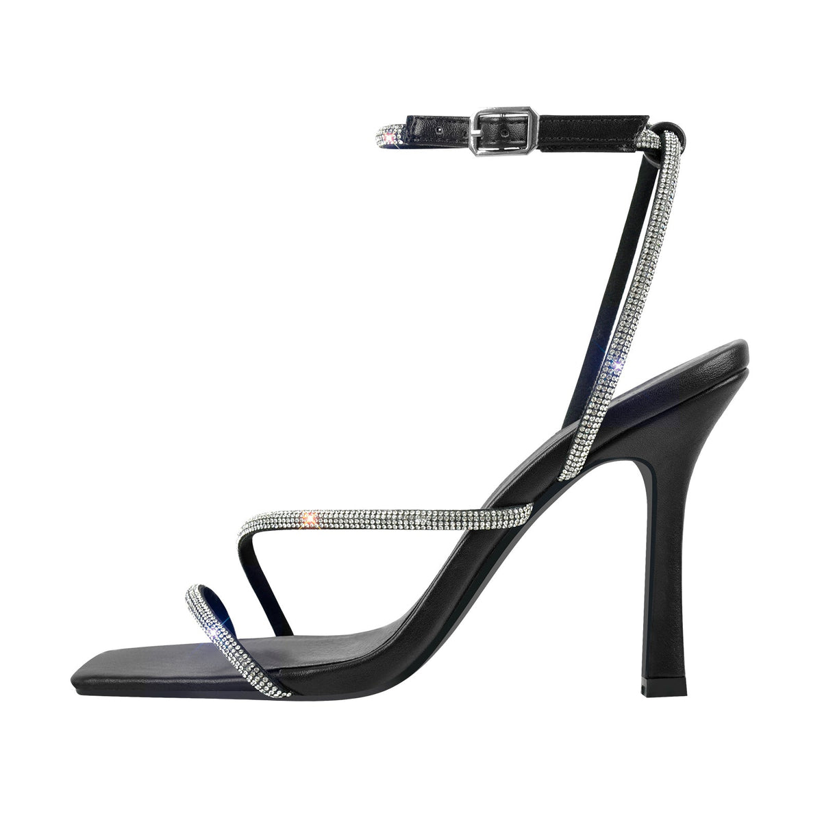 Ankle Rhinestone Strap High Heel Sandals - Onlymaker Trusted
