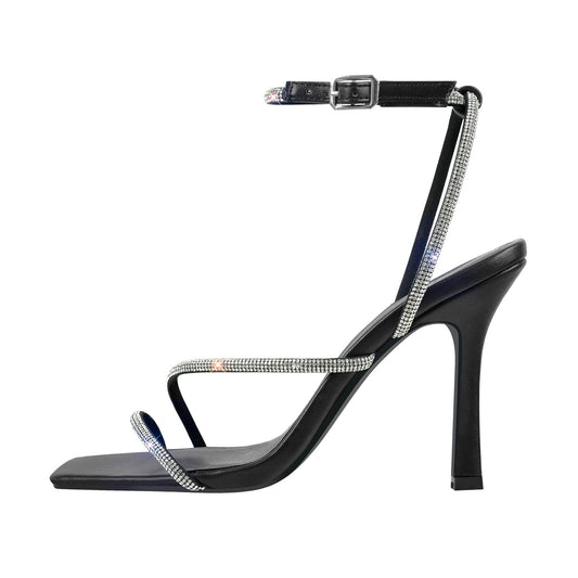 Ankle Rhinestone Strap High Heel Sandals - Onlymaker Trusted