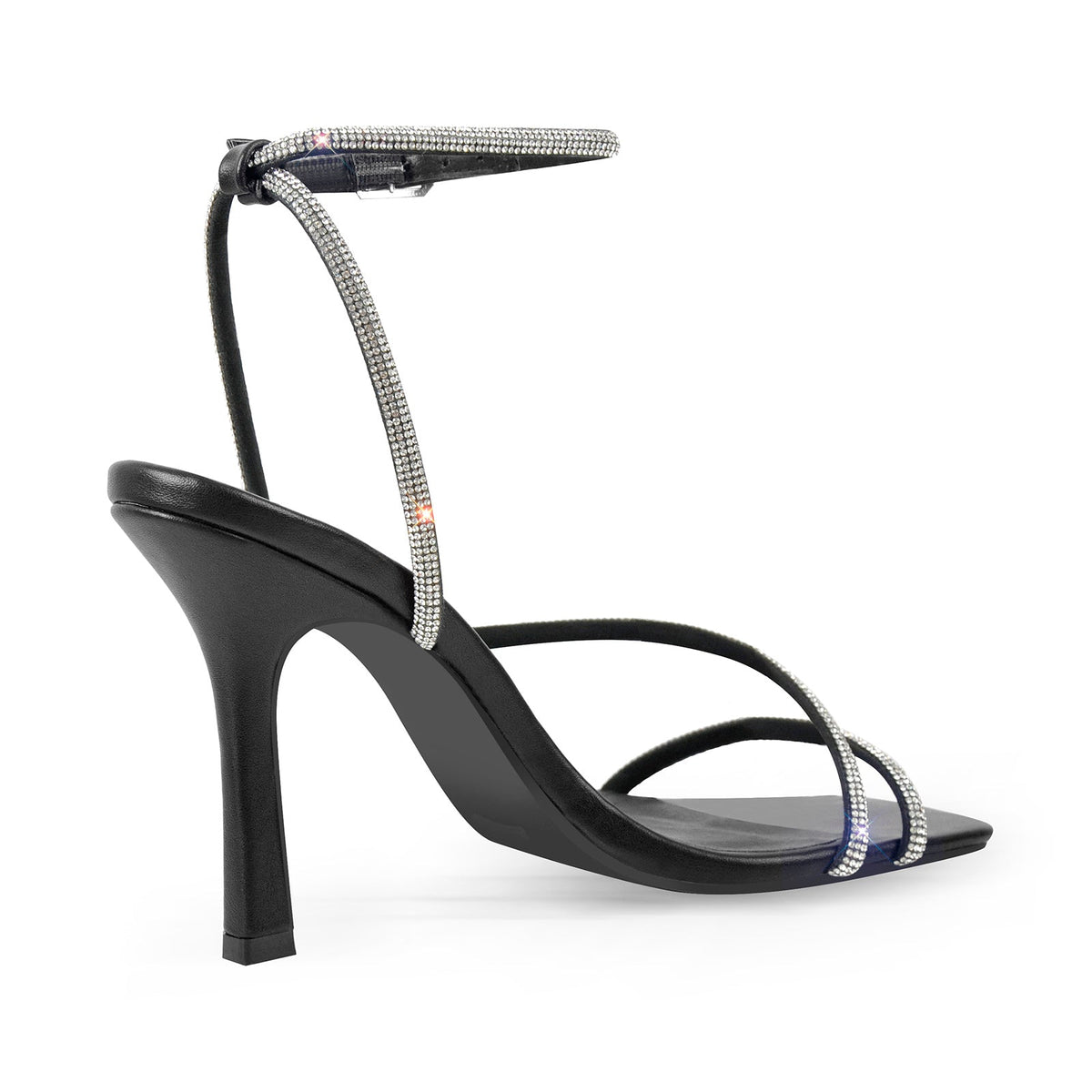 Ankle Rhinestone Strap High Heel Sandals - Onlymaker Trusted