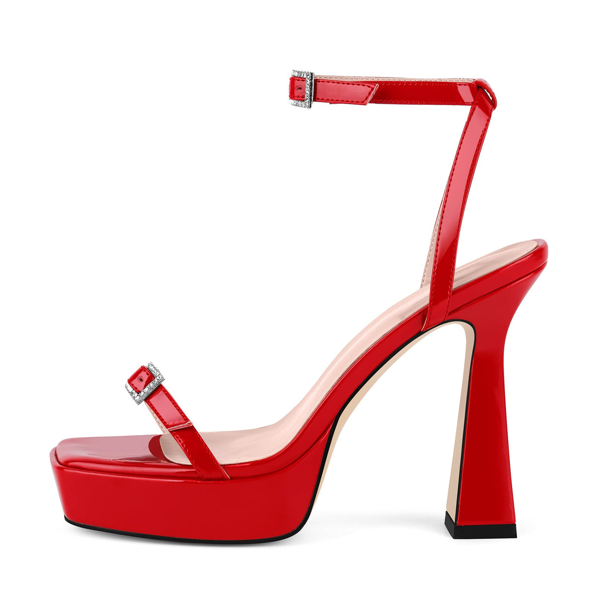 Square Toe Platform Ankle Strap Sandals - Onlymaker Latest