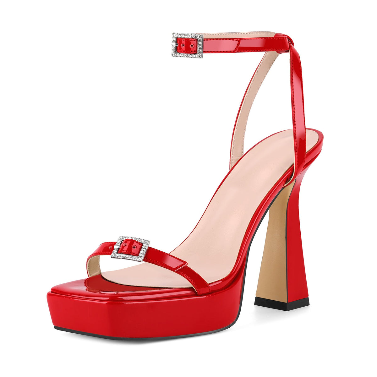 Square Toe Platform Ankle Strap Sandals - Onlymaker Latest