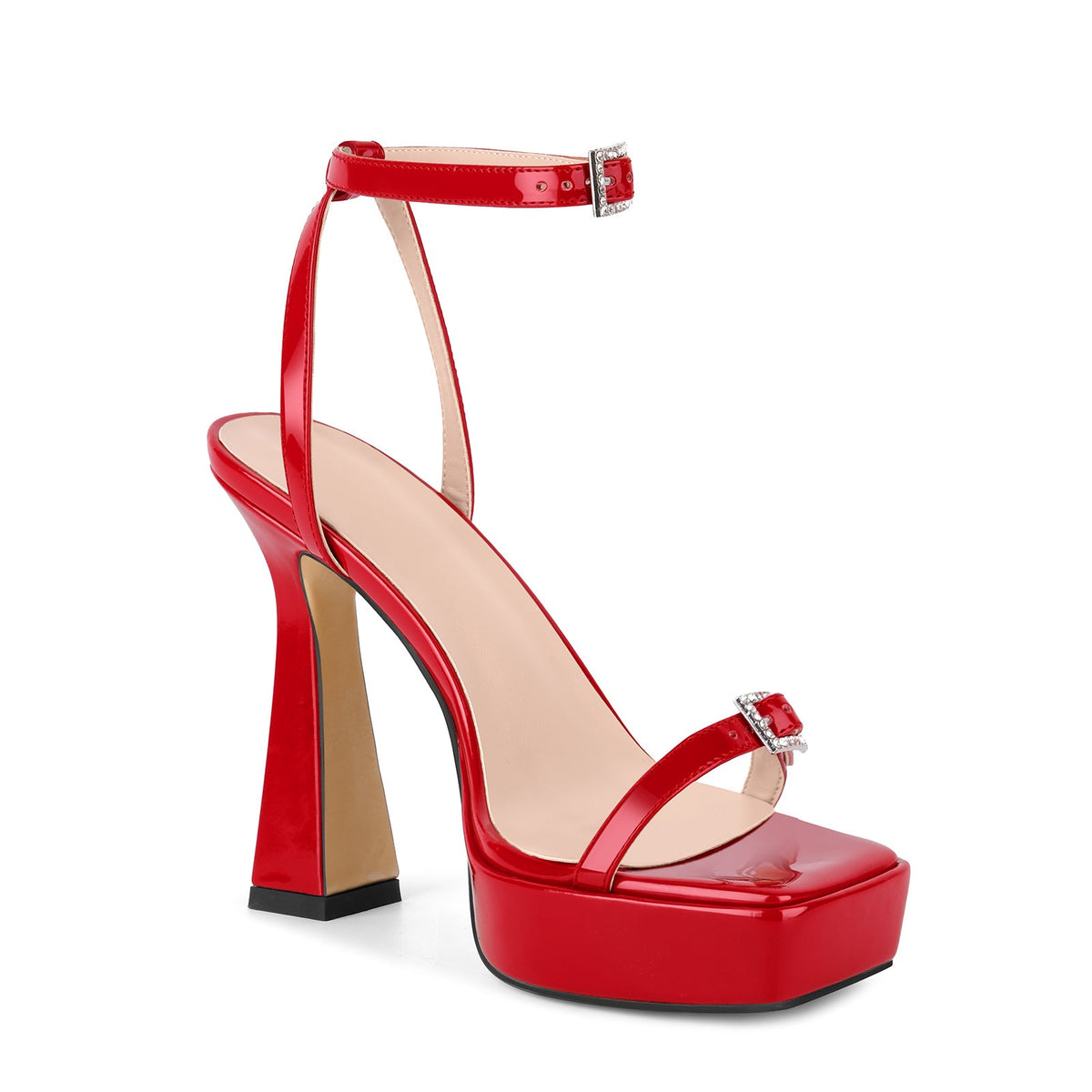 Square Toe Platform Ankle Strap Sandals - Onlymaker Latest