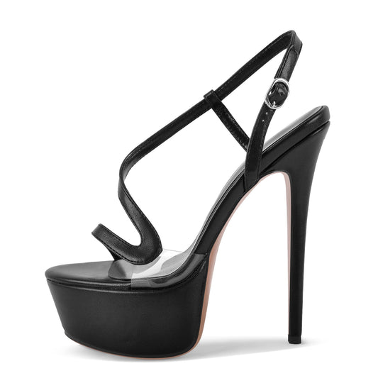Platform S Strap Slingback High Heel Sandals - Onlymaker Trusted