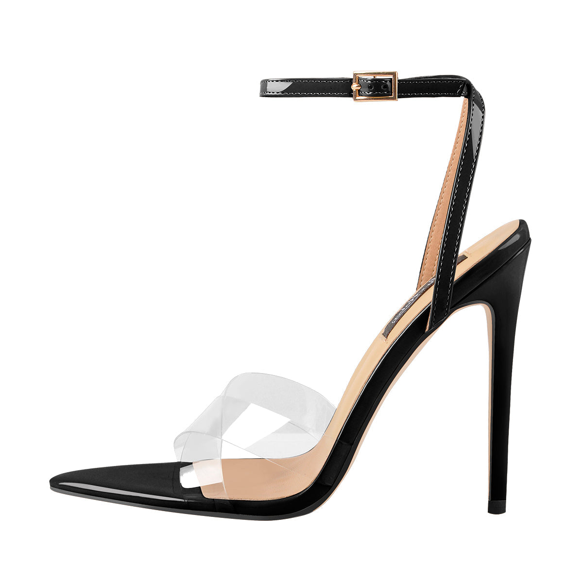 Clear Cross Band Open Toe High Heel Sandals - Onlymaker Recommended