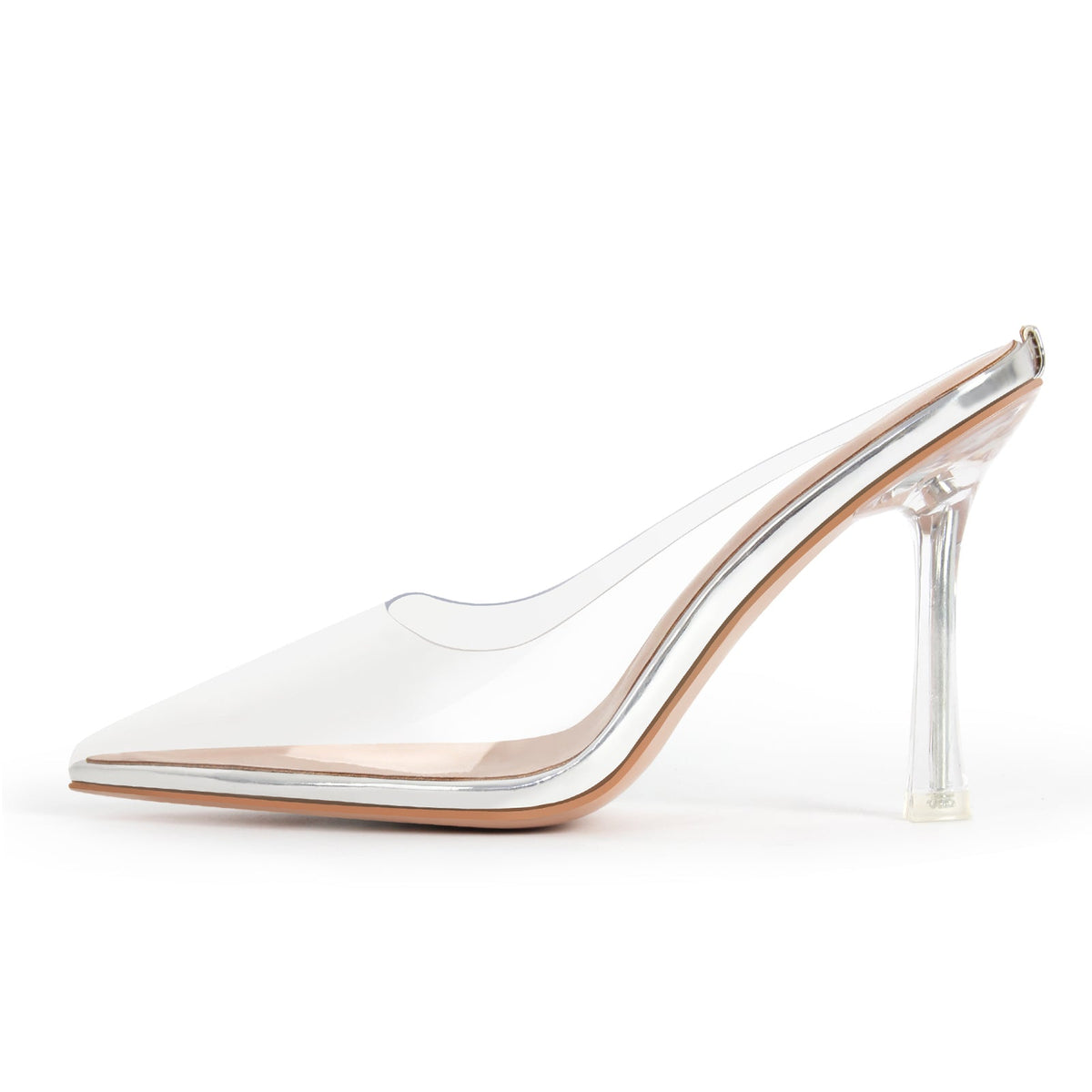 Pointed Toe Clear Heel Mules - Onlymaker Trending