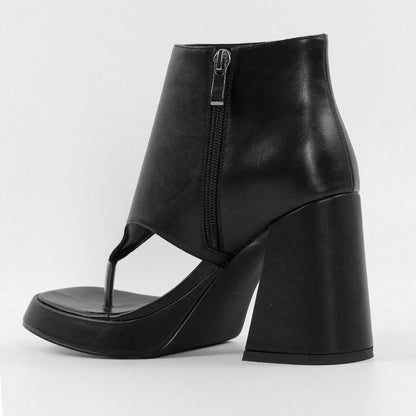 Square Toe Flip-flops Ankle Chunky Heel Sandals - Onlymaker Top Pick