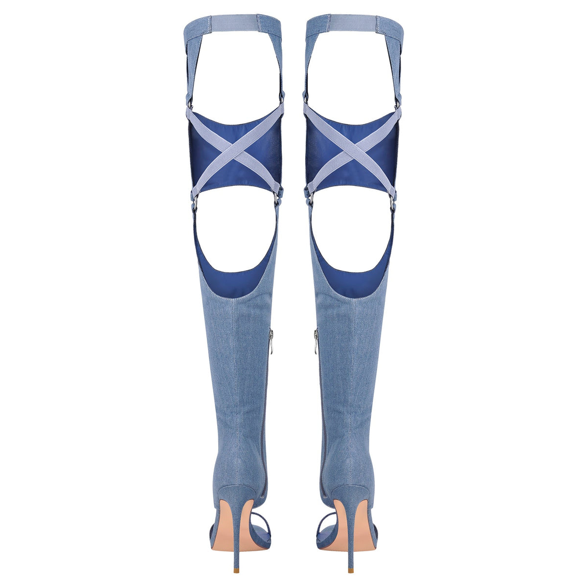 Pointed Toe Stiletto Over The Knee Sandals Boots - Onlymaker Smart Buy