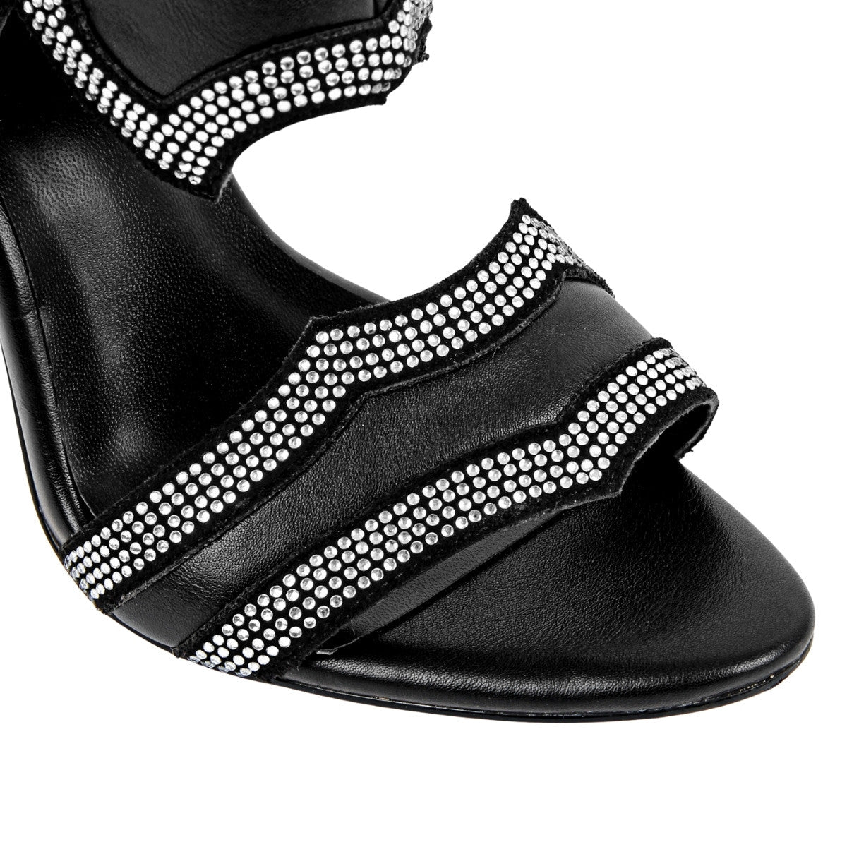 Rhinestone Cutout Back Zipper Ankle Bootie Sandals - Onlymaker Value