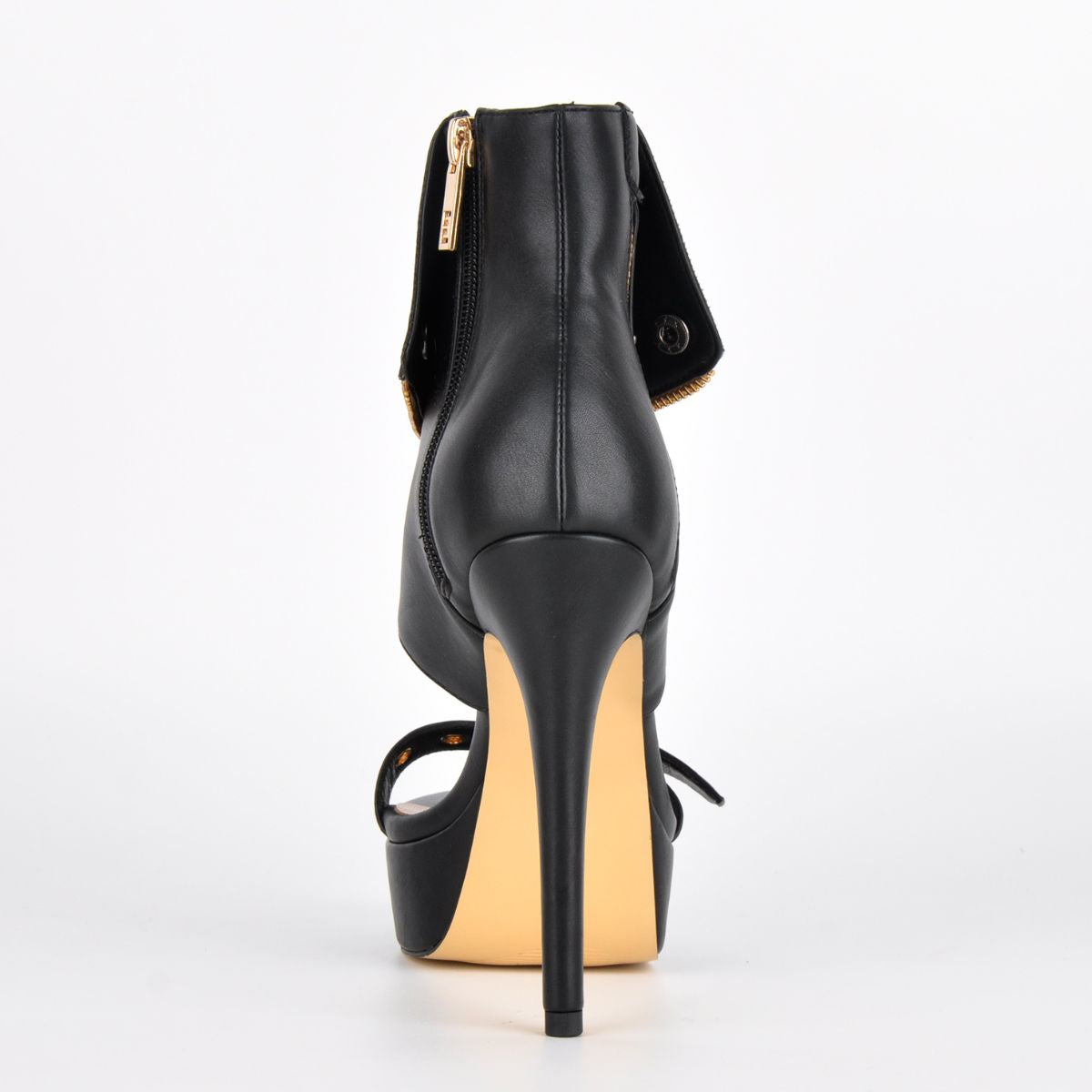 Platform Metal Zipper Buckle Bootie Sandals - Onlymaker Great Value