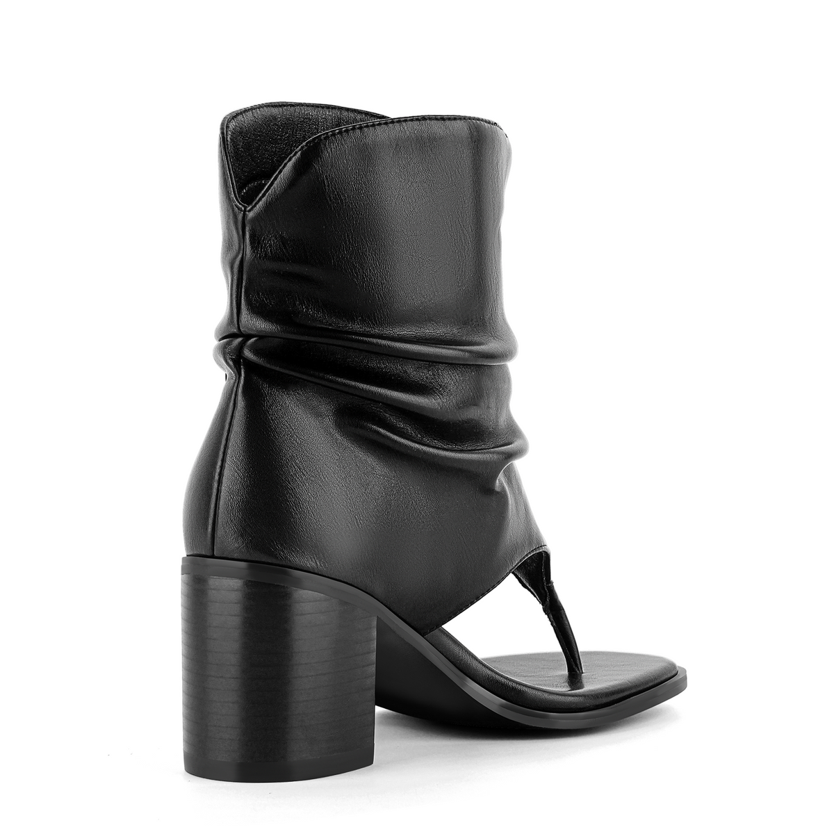 Buckle Ruched Flip-Flop Bootie Sandals - Onlymaker Discount