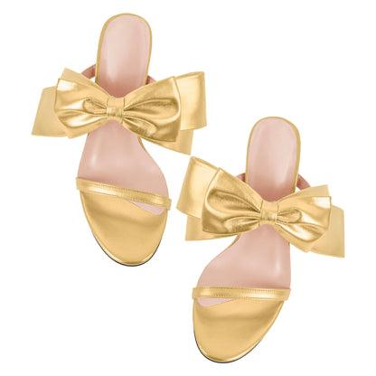 Open Toe Strap Bow Stiletto Sandals - Onlymaker Trusted
