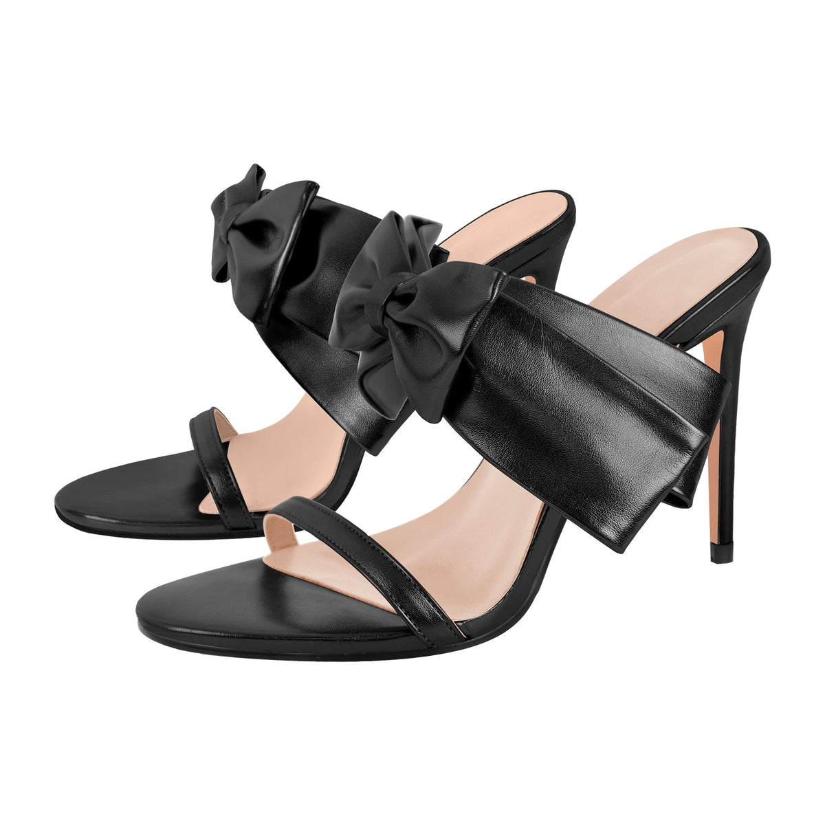Open Toe Strap Bow Stiletto Sandals - Onlymaker Trusted