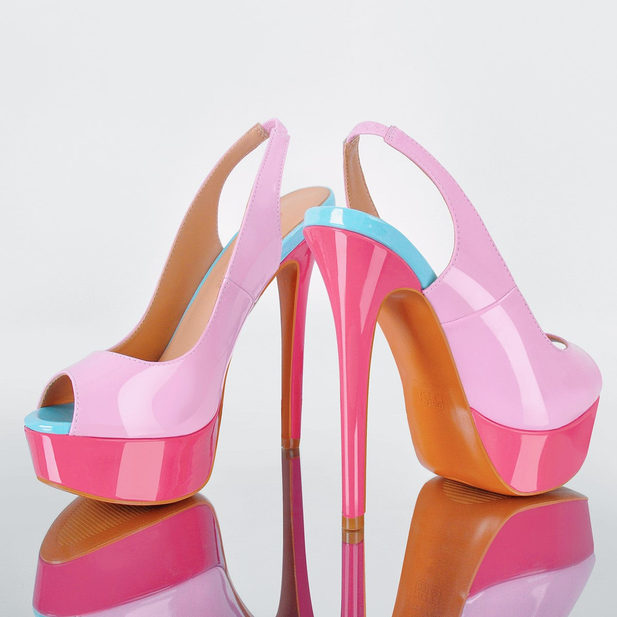 Peep Toe Platform Stiletto Slingback Sandals - Onlymaker Top Pick