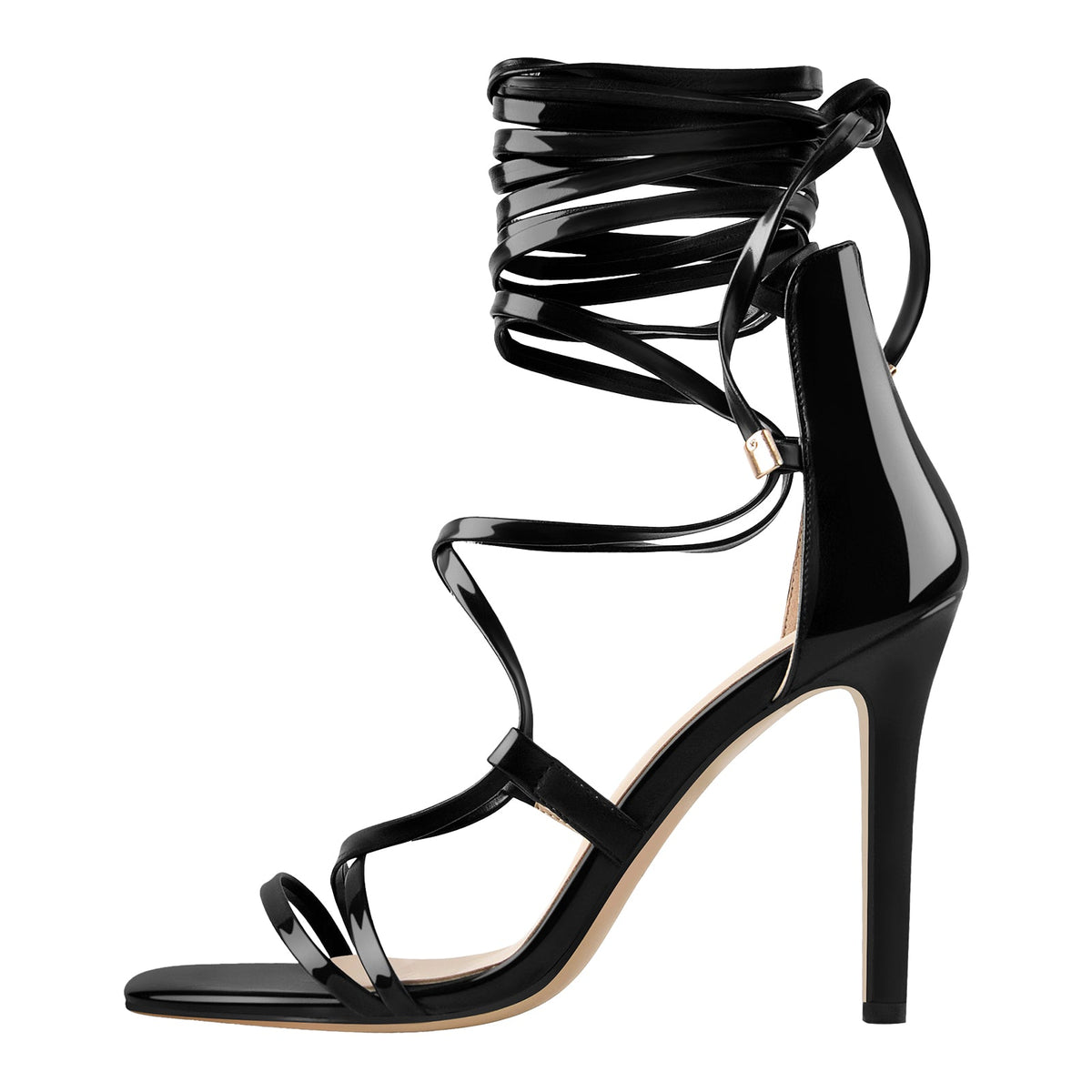 Gladiator Round Toe Lace-up Stiletto Sandals - Onlymaker Best Seller