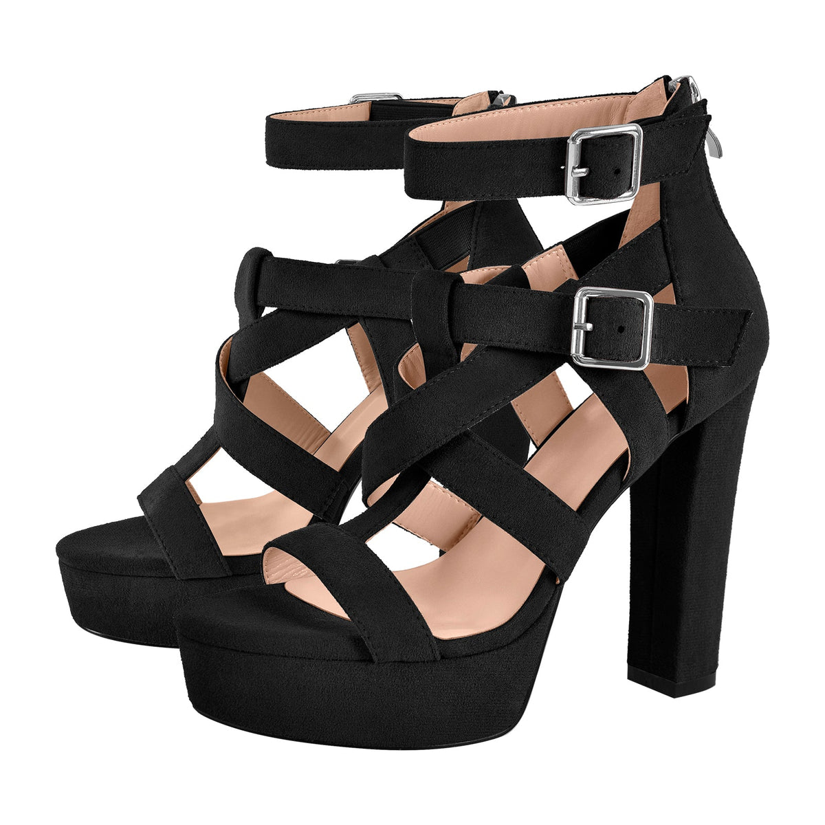 Platform Gladiator Strap Chunky Heel Sandals - Onlymaker Sale
