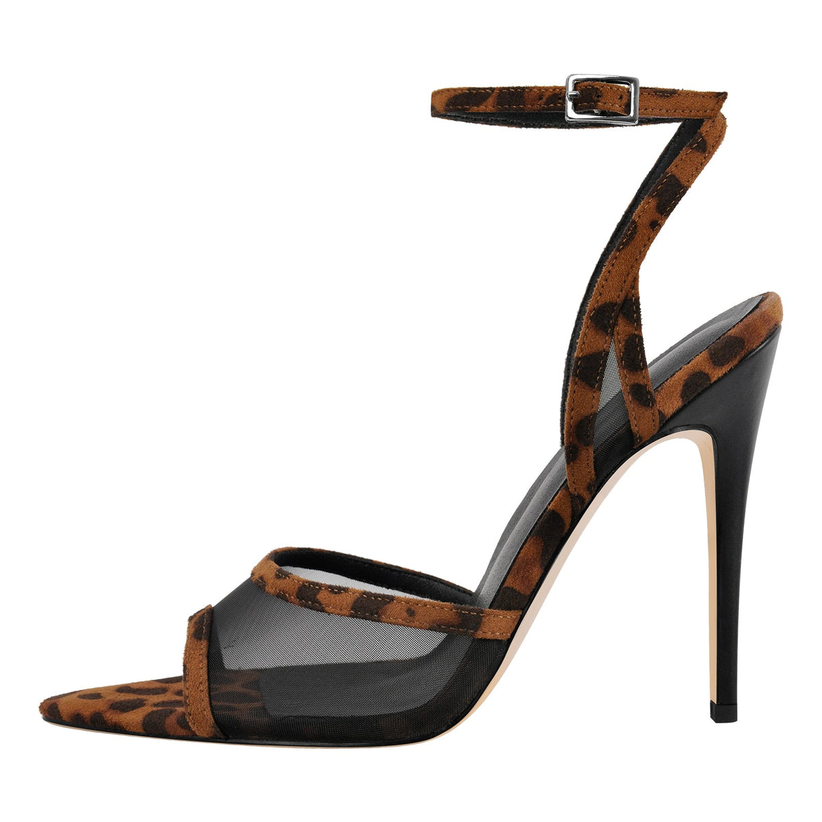 Mesh Pointed Toe Ankle Strap Sandals - Onlymaker Trusted
