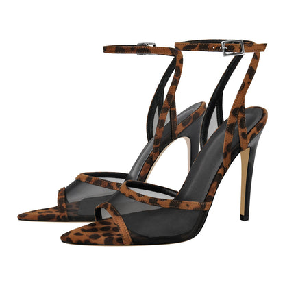 Mesh Pointed Toe Ankle Strap Sandals - Onlymaker Trusted