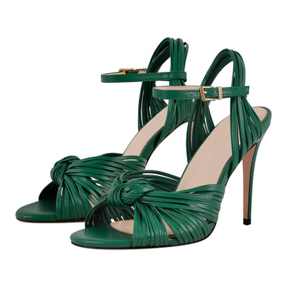Round Toe Buckle Strap Stiletto Sandals - Onlymaker Premium