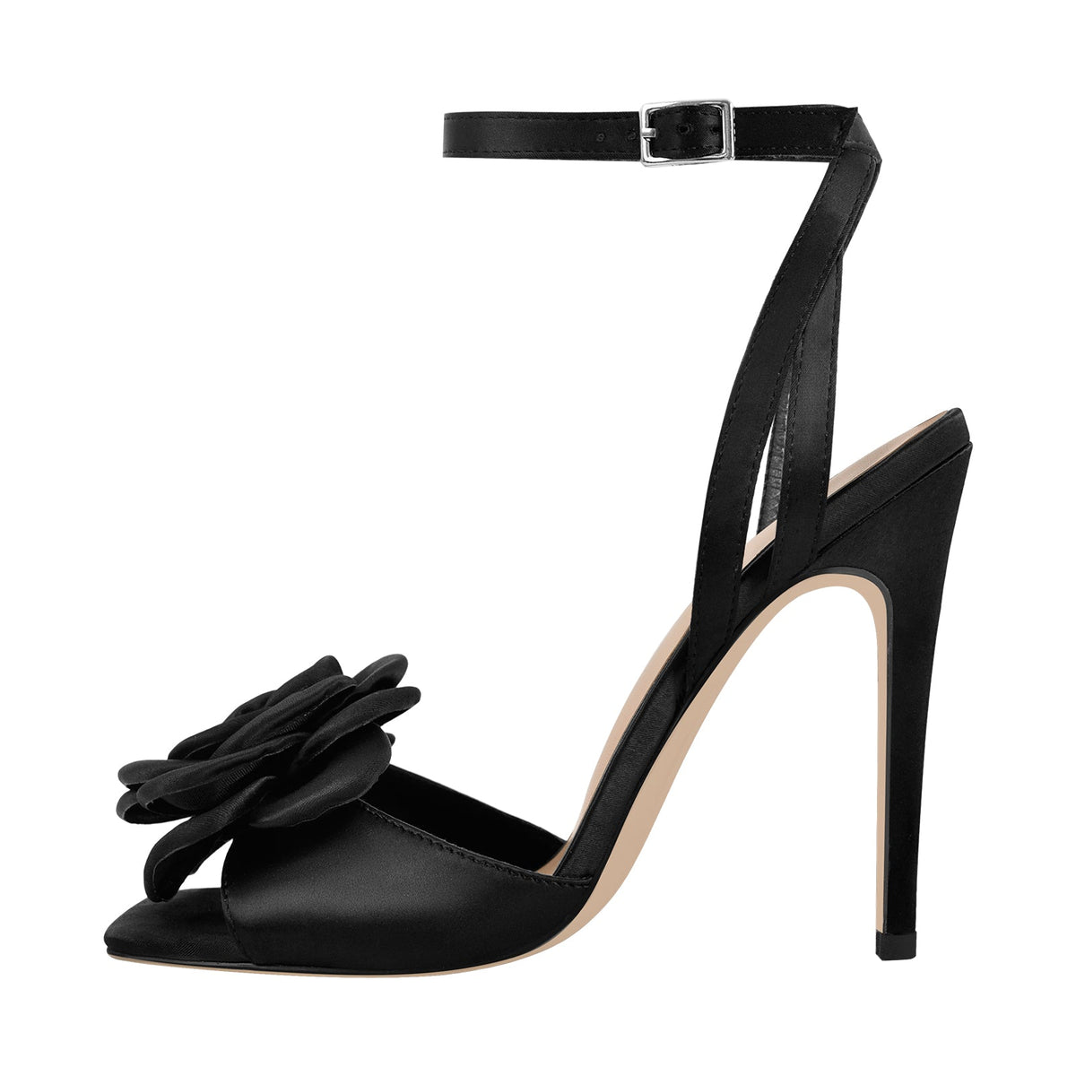 Square Toe Flower Ankle Strap Sandals - Onlymaker Signature