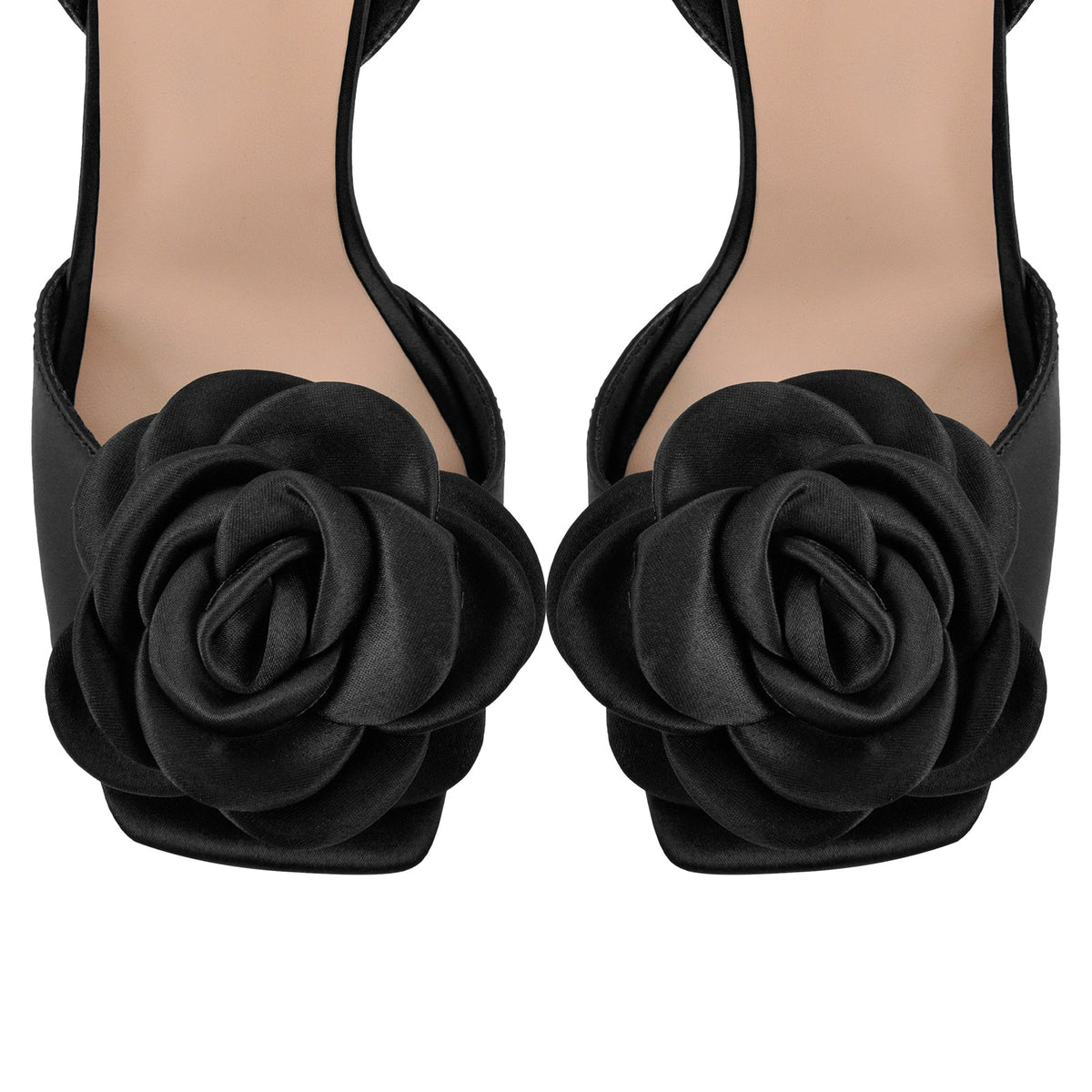 Square Toe Flower Ankle Strap Sandals - Onlymaker Signature