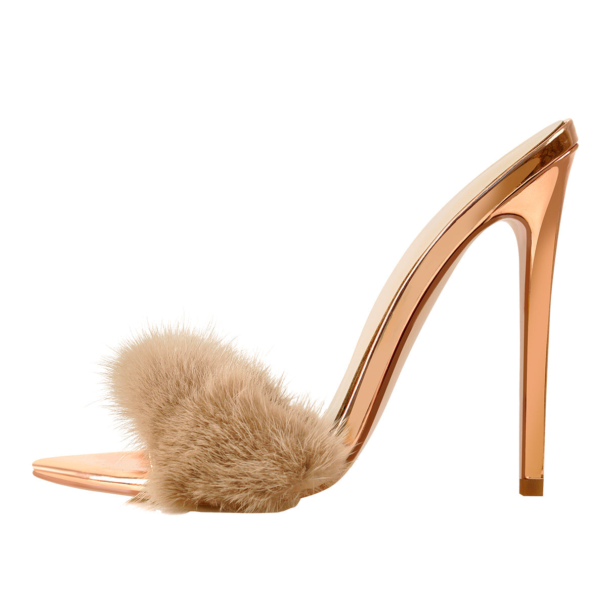 Feather Pointed Open Toe High Heel Sandals - Onlymaker Value