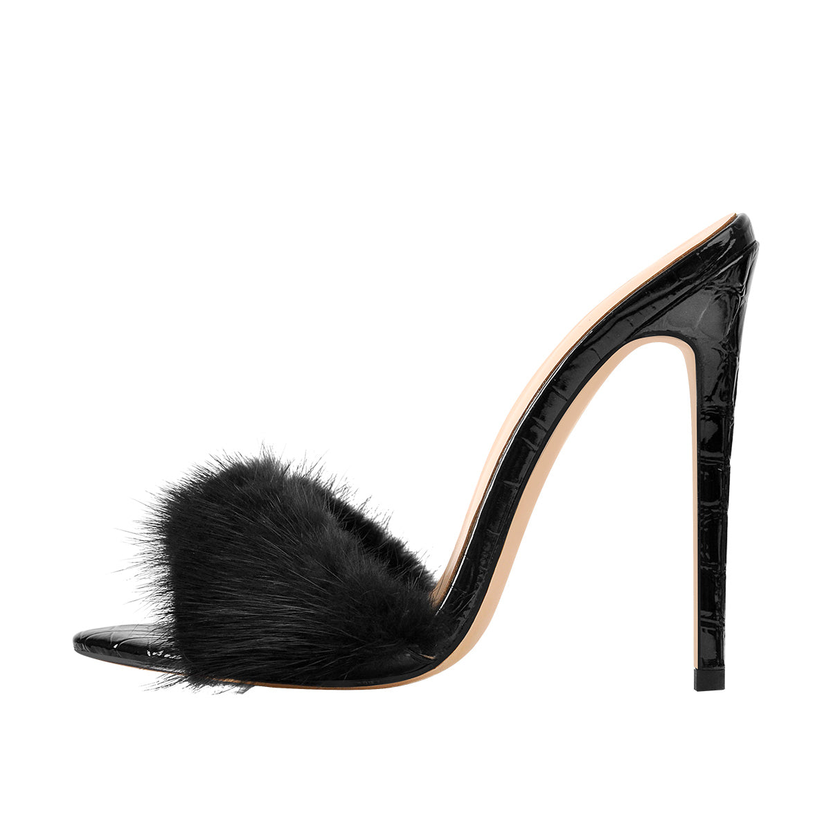 Feather Pointed Open Toe High Heel Sandals - Onlymaker Value