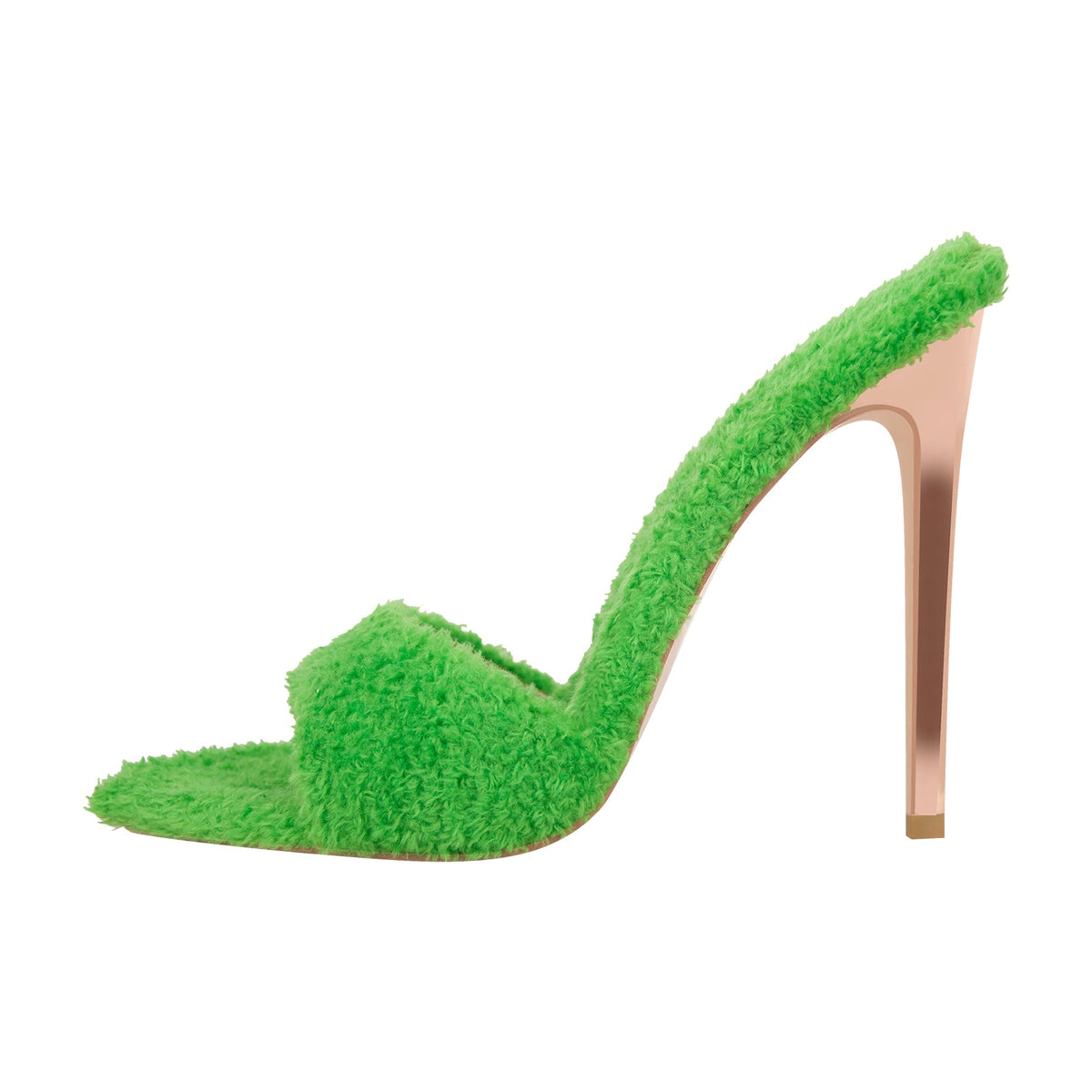 Sherpa Pointed Toe High Heel Sandals - Onlymaker Everyday