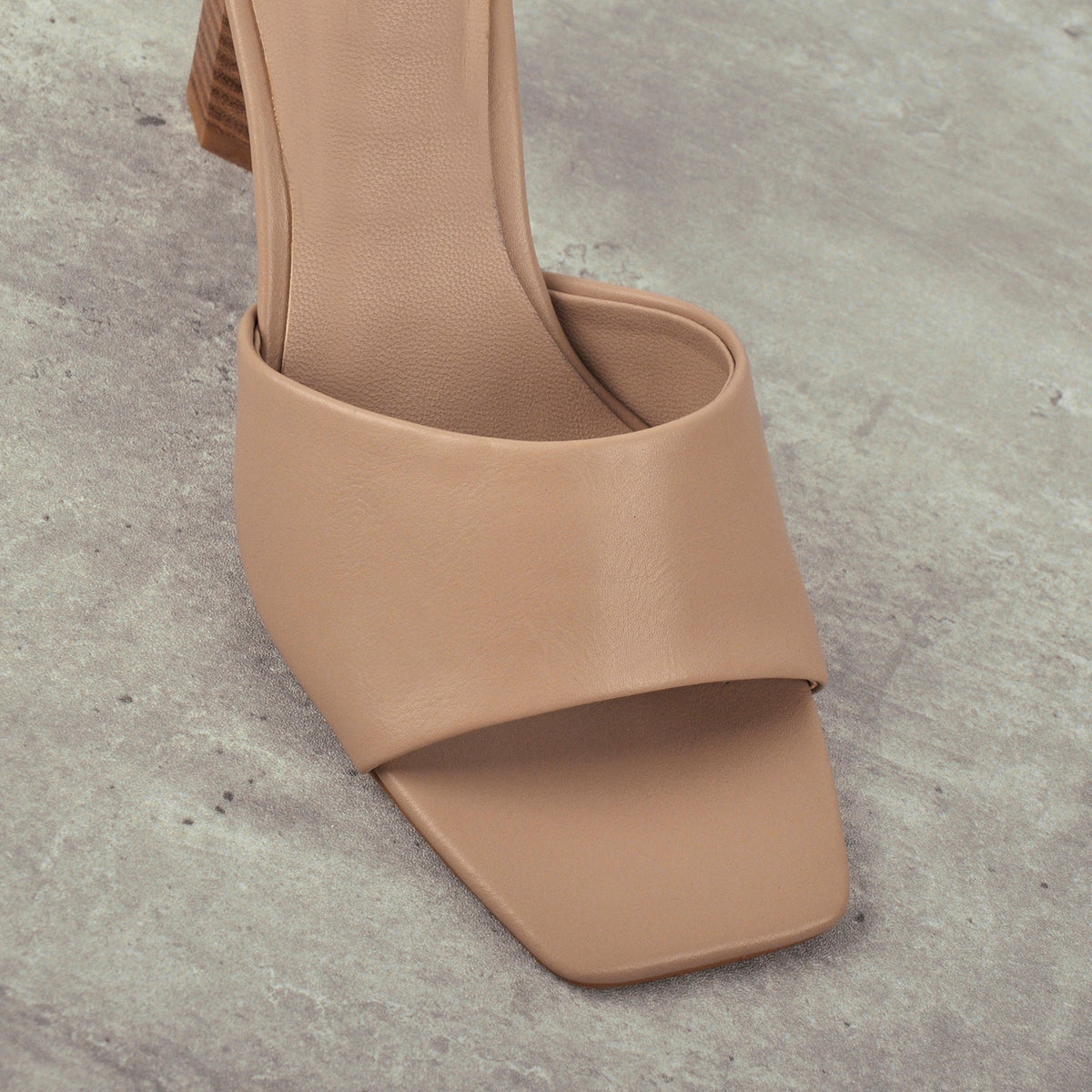 Square Open Toe Mules Chunky Heel Sandals - Onlymaker Discount