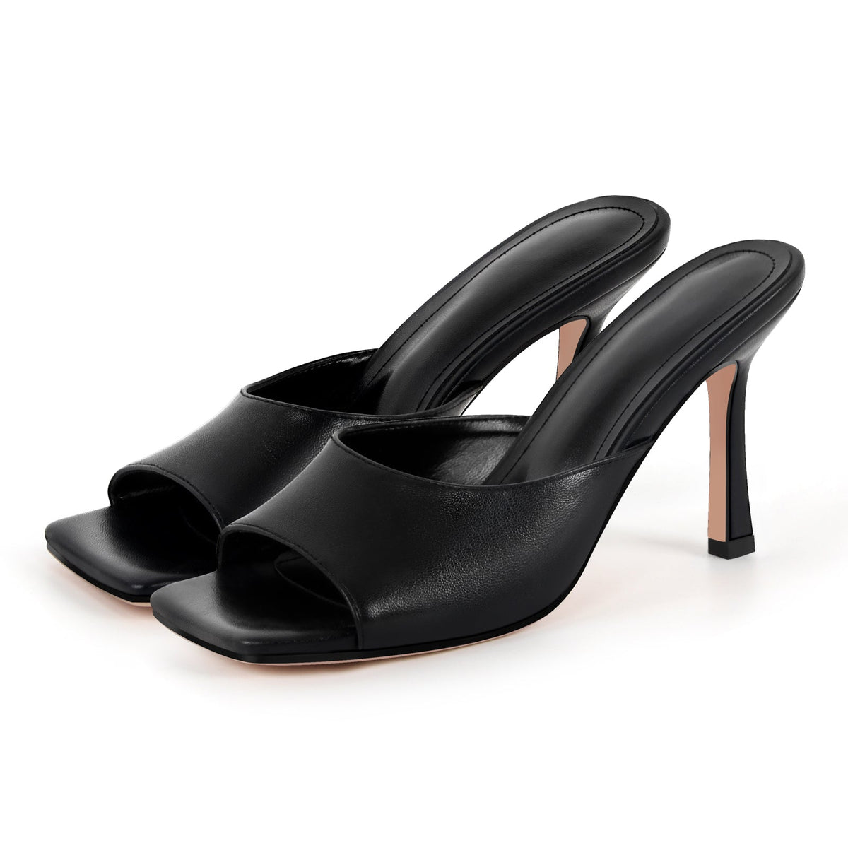 Square Toe Stiletto Sandals Mules - Onlymaker Premium