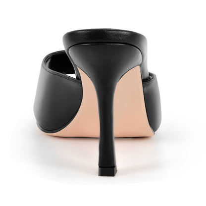 Square Toe Stiletto Sandals Mules - Onlymaker Premium