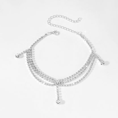 Rhinestone Pendant Anklet - Onlymaker Special Offer