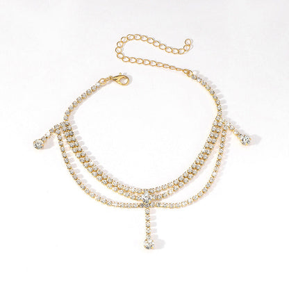Rhinestone Pendant Anklet - Onlymaker Special Offer