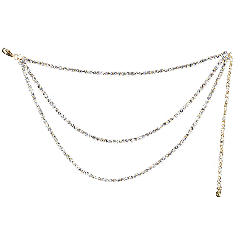 Rhinestone Multi-layered Anklet - Onlymaker Trusted