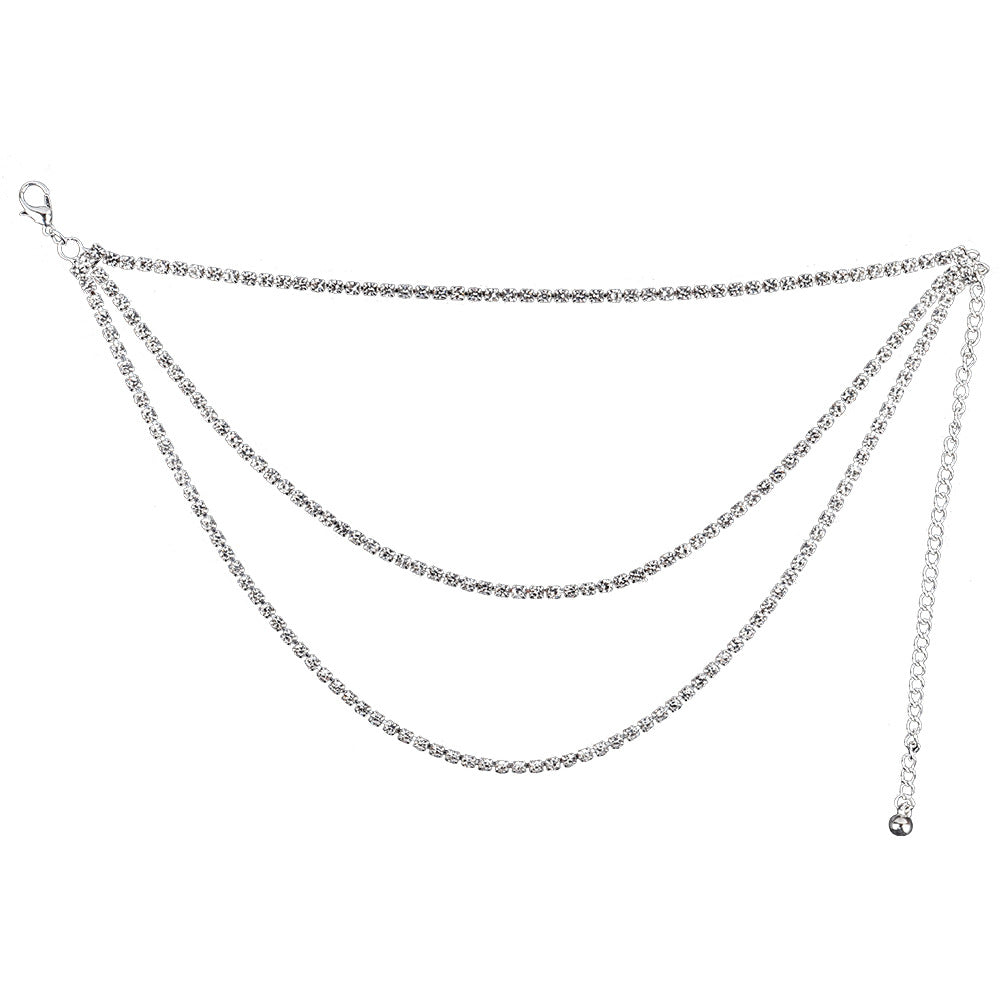 Rhinestone Multi-layered Anklet - Onlymaker Trusted