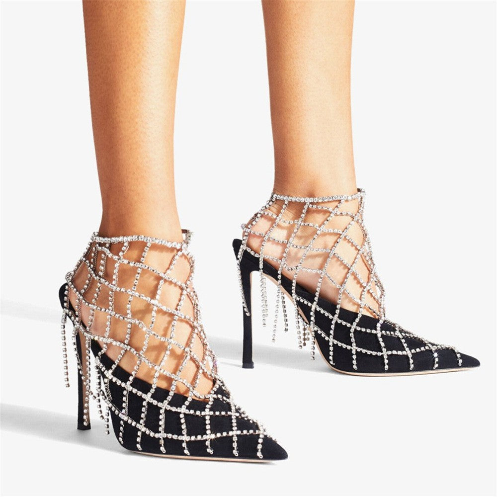 Rhinestone Tassel Shoe Cover Anklet - Onlymaker Hot Sale