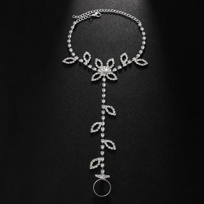 Rhinestone Vacation Toe Ring Anklet - Onlymaker Value